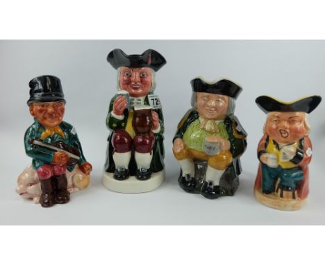 A collection of toby jugs to include Fielding's musical item, Carletonware toby and Shorter and Sons's items etc (4)
