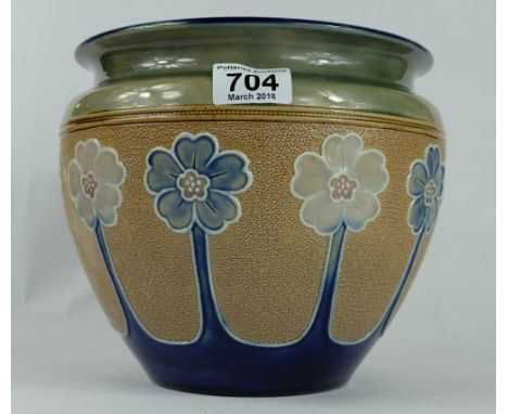 Royal Doulton Lambeth large silicon ware planter decorated with flowers 