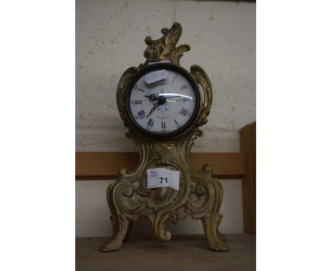 Modern continental mantel clock with battery movement