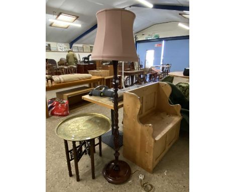 Standard lamp on barley twist column