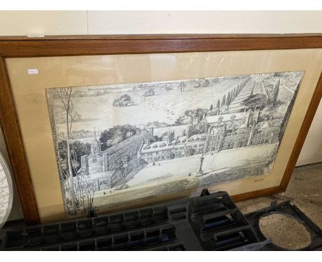 Black and white print All Saints Convent, Colney Chapel, St Albans, framed and glazed