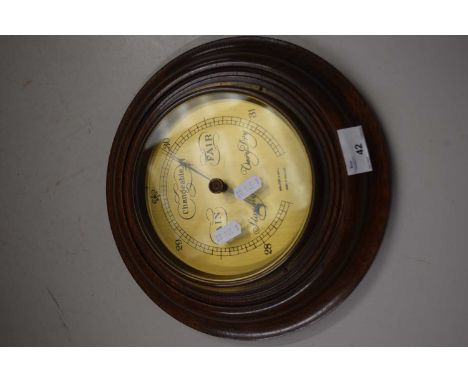 Oak cased barometer by Walker &amp; Hall