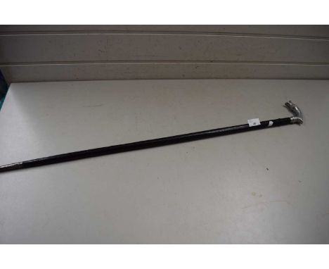 Vintage sword stick with dolphin head handle