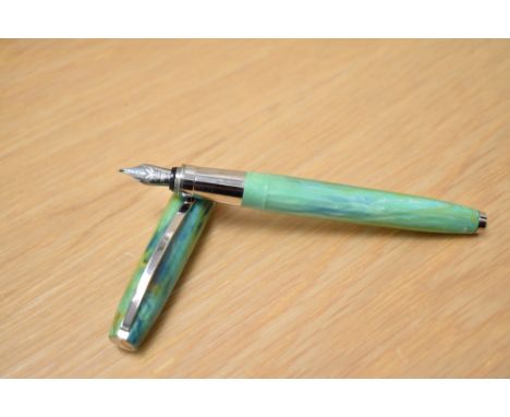 A Visconti Van Gogh ' Irises' converter fill fountain pen having Visconti B nib.The 2011 Van Gogh collection is made from nat