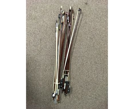 A large collection of approx. 70 string instrument bows.