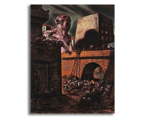 PETER HOWSON (BRITISH, B. 1958)Spectre of Stockholmsigned 'HOWSON' (lower left)chalk and pastel63 x 48cmARRProvenanceBlains, 