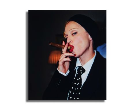 RICHARD YOUNG (BRITISH, B. 1947)Madonna at the Hyde Park Hotel, London, 1992signed, titled and numbered 'R Young 3/50' (on th