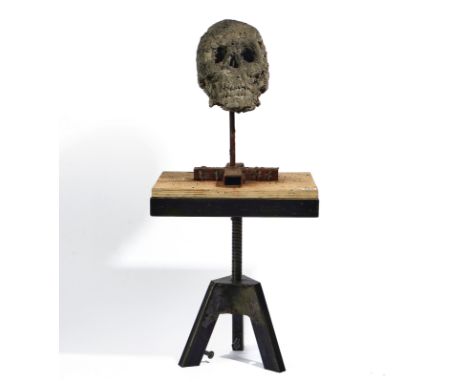 ZHANG HUAN (CHINESE, B. 1966)Ash Life No 6incense ash, wood and iron on metal tripod stand36cm high not including tripod stan