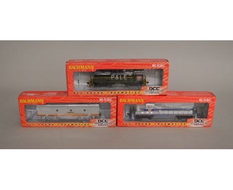 EX-SHOP STOCK: HO Gauge three boxed locomotives by Bachmann all DCC sound value on board; 64401 F7 B desel locomotive Santa F