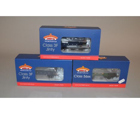 EX-SHOP STOCK: OO Gauge three boxed Bachmann 8 DCC 32-233 Class 3F Jinty, 32-084 Class 56XX 6677 GWR Green, 32-233 Class 3F J