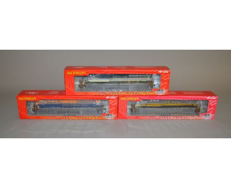 EX-SHOP STOCK: HO Gauge: Three Bachmann DCC  with Sound Diesel Locomotives 66003, 66002, 65405, all boxed (3).