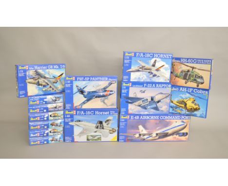 EX-SHOP STOCK: Fourteen model kits by Revell, all boxed, VG, which includes; F-14D Super Tomcat "Last Flight" 1:72 scale 0419