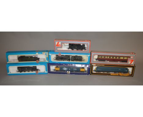 EX-SHOP STOCK: OO Gauge: Seven Steam and Diesel Locomotives including Mainline, Lima and Airfix examples, all boxed (7).