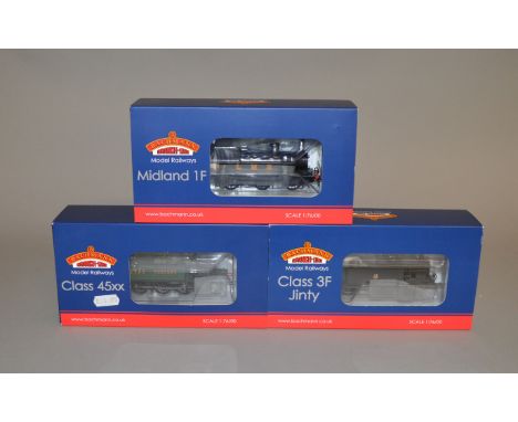 EX-SHOP STOCK:OO Gauge three boxed Bachmann 31-430 Midland class 1F 1725 LMS Black 6 DCC, 32-131 Class 45XX prairie tank 4539