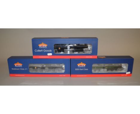 EX-SHOP STOCK: OO Gauge three boxed Bachmann; 32-311 Collett Goods 2259 BR Black early emblem, 31-089 3200 Earl Class 3214 GW