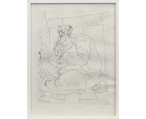 * PETER HOWSON OBE (SCOTTISH b 1958), LAST PRAYER print on paper, signed, titled, dated '87 and numbered 24/100 32cm x 25cm F