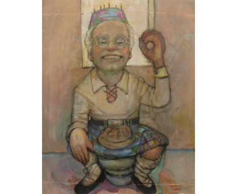 STEVEN MCCOWAN (AMERICAN CONTEMPORARY), SELF PORTRAIT oil on canvas, signed and dated 2008 76cm x 61cm Unframed