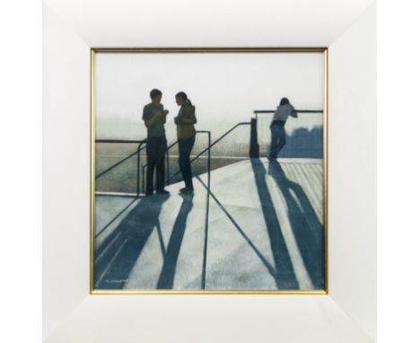 * PETER NARDINI (SCOTTISH CONTEMPORARY), EVENING LIGHT, GRIFFITH OBSERVATORY acrylic on board, signed, further titled verso 4