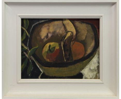 * ARCHIE FORREST RGI, FRENCH FRUIT oil on board, signed 25cm x 32cm Framed and under glass Partial label verso: The Glasgow A