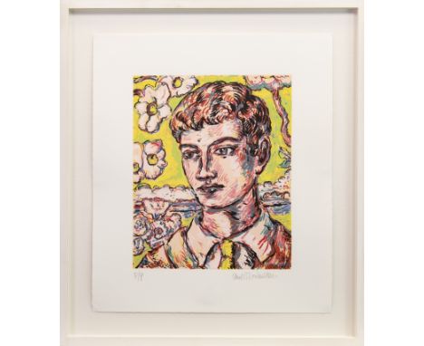 * ADRIAN WISZNIEWSKI RSA HonFRIAS HRSW (SCOTTISH b 1958 - ), PORTRAIT OF A BOY printers proof colour print, signed in pencil 