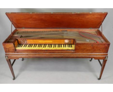 John Broadwood &amp; Sons, London 1804; a George III mahogany boxwood banded and ebony strung cased square piano, with satinw