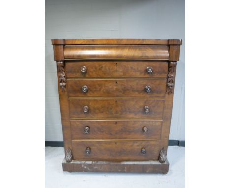 A Victorian mahogany six drawer Scotch chest  