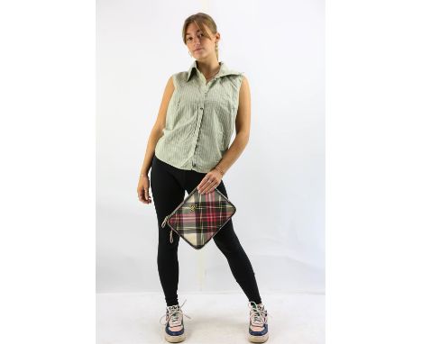 Three items A VIVIENNE WESTWOOD tartan zip-around padded iPad case with gold coloured hardware * ALEXANDER MCQUEEN sleeveless