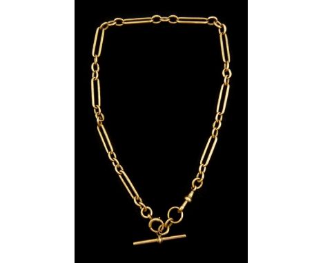 Early 20th century 9ct rose gold Albert watch chain, makers mark M & M, Birmingham assay markCondition Report:Approx 46gm, le