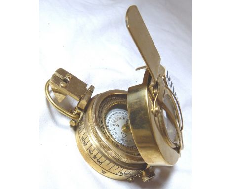 POLISHED COMPASS. Polished brass TG & Co Ltd London compass
