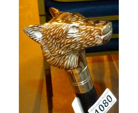WALKING STICK. Wolf head walking stick