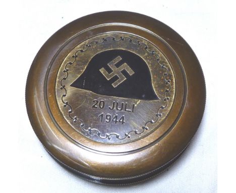 BRASS COMPASS. Brass German army compass, Dia: 8 cm