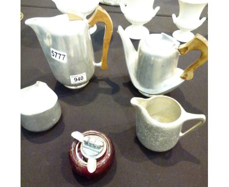 PICQUOT TEA SERVICE. Retro c1960s Picquot four piece tea service
