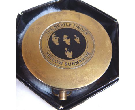 BEATLES COMPASS. Brass Beatles yellow submarine compass