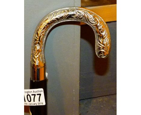 WALKING STICK. Ornate handled walking stick
