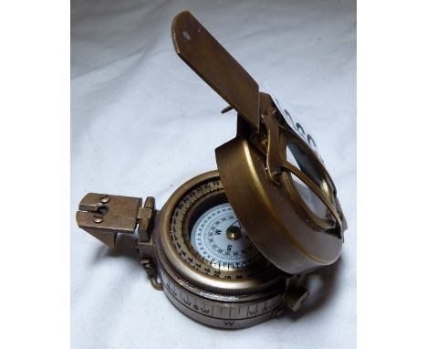 UNPOLISHED COMPASS. Brass TG & Co Ltd London marked compass