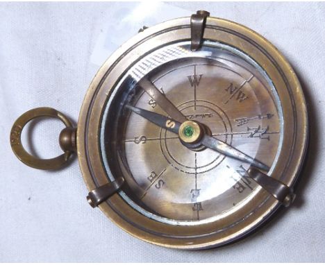 BRASS COMPASS. Brass compass marked Dolland of London