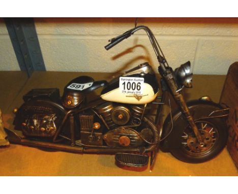 TIN PLATE MOTORBIKE. Tin plate Harley Davidson motorbike