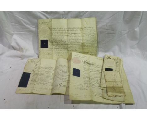 Military Commissions, etc.  6 signed George III military commissions & a few related manuscript documents.