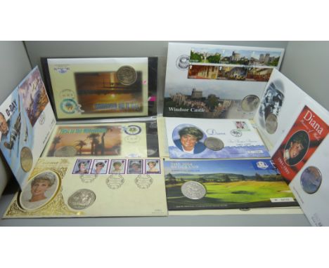 Commemorative coins, coin collector's folders, coin covers, etc. 