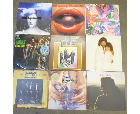 Fifteen LP records including Jack White, Madonna, Michael Jackson 