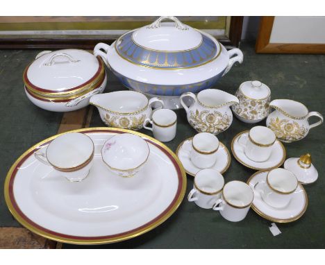 A box of china, large Spode tureen, Derby Brocade and Coalport **PLEASE NOTE THIS LOT IS NOT ELIGIBLE FOR POSTING AND PACKING