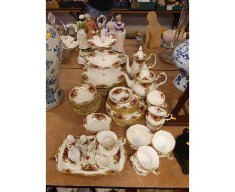 A Royal Albert Old Country Roses part tea, coffee and dinner service