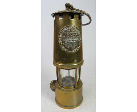 An utility type A1 miners lamp, manufactured by the Protector Lamp &amp; Lighting Co Ltd, Eccles, Manchester, h.26cm