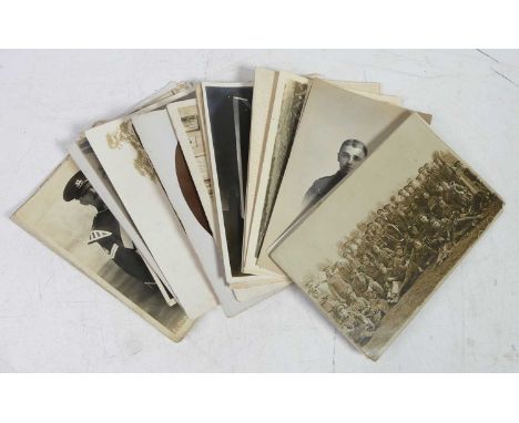 A collection of World War I military postcards to include silks, regimental &amp; portrait examples.