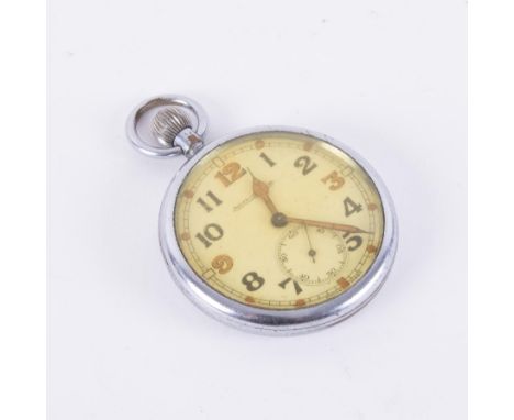 Jaeger Le-Coultre, a gents military pocket watch, inscribed to the back G.S.T.P. F031341(previously owned by the sellers uncl