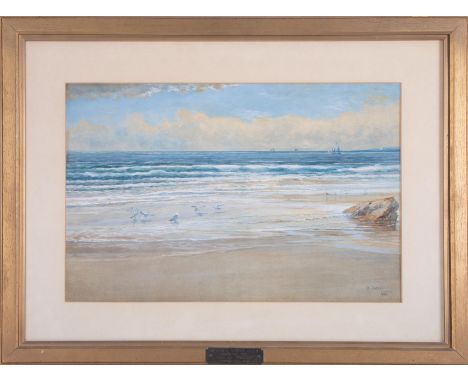 W.Darton, watercolour 'Seascape' signed and dated 1898, 29cm x 45cm, framed and glazed, together with R.E.Pierson (Tavistock,