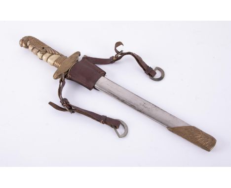 A Second World War Chinese National Air Force officer's dagger with scabbard, overall length 38cm.We are sorry but Plymouth A