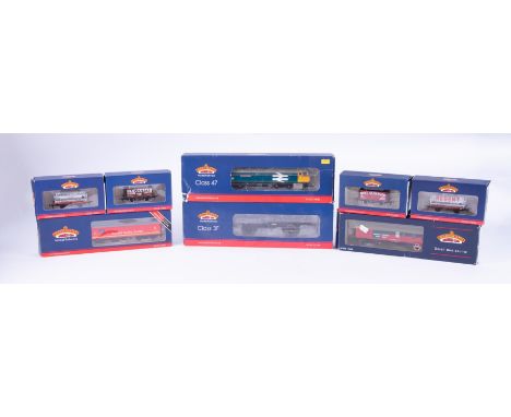 A collection of Bachmann OO Gauge including 31-625Z class 3F 43586 BR black late crest, 31-650 class 47 diesel 47535 'Univers