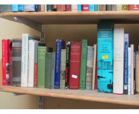 An extensive collection of books about Wales and related subjects, including a leather bound edition of The Cambrian Travelle