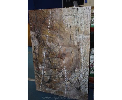 Two contemporary Abstract Oils on canvas, signed Kim Hardy